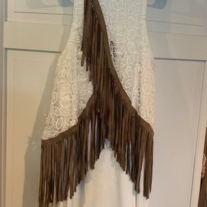 Judith March lace & fringe dress